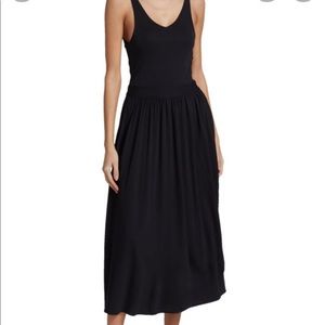 rag & bone Dancer tank dress.  V neck maxi  black sleeveless.
